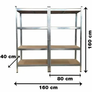 Grafner® Doppel Schwerlastregal 1,60m Werkstattregal 1400kg Traglast 9