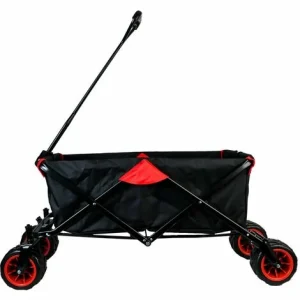 Grafner® Faltbarer Bollerwagen Offroad Schwarz/rot Handwagen Klappbar 13