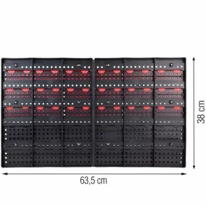 Grafner® 32tlg. Wandregal Mit Stapelboxen Sortimentskasten Schraubenregal Stapelboxen Lochwand 9