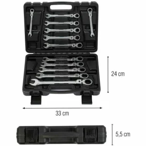 Grafner® Gelenk Ring Ratschen Schraubenschlüssel Satz 12 Teilig RM10872 9